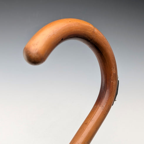 Early 20th century British antique horse measure walking stick, tan shaft, 93cm, Swaine & Adeney